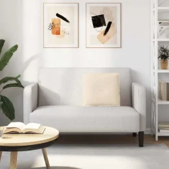 vidaXL Rugkussen Beige 50 x 45 cm Microvezel Stof