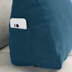 vidaXL Rugkussen Blauw 45 x 20 x 35 cm Cordstof