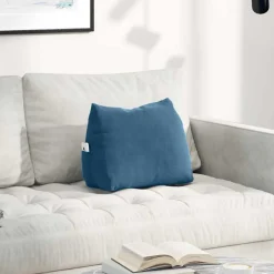 vidaXL Rugkussen Blauw 45 x 20 x 35 cm Cordstof