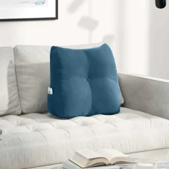 vidaXL Rugkussen Blauw 45 x 24 x 50 cm Fluweel