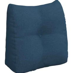 vidaXL Rugkussen Blauw 45 x 24 x 50 cm Stof
