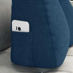 vidaXL Rugkussen Blauw 45 x 24 x 50 cm Stof