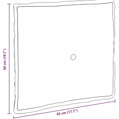 vidaXL Rugkussen Bruin 50 x 45 cm Katoen Stof