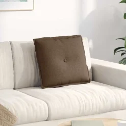 vidaXL Rugkussen Bruin 50 x 19 x 45 cm Stof