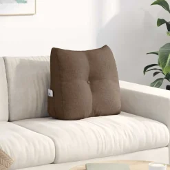 vidaXL Rugkussen Bruin 45 x 24 x 50 cm Stof