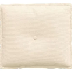 vidaXL Rugkussen Crèmekleurig 50 x 45 cm Katoen Stof