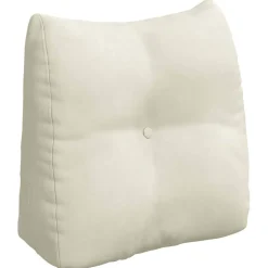 vidaXL Rugkussen Crème 45 x 24 x 50 cm Fluweel