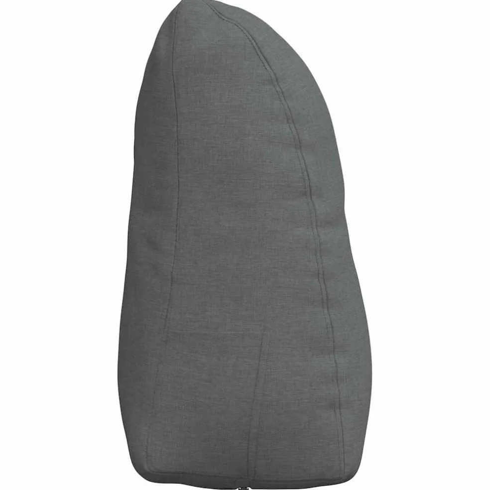 vidaXL Rugkussen Donkergrijs 45 x 24 x 50 cm Stof