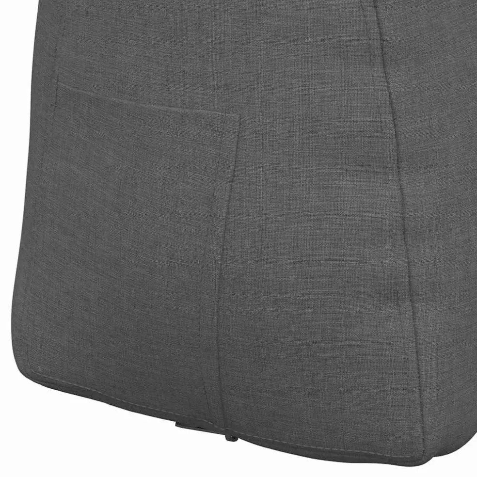 vidaXL Rugkussen Donkergrijs 45 x 24 x 50 cm Stof