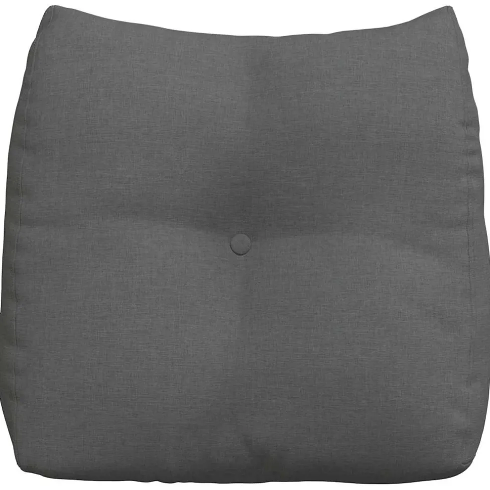 vidaXL Rugkussen Donkergrijs 45 x 24 x 50 cm Stof