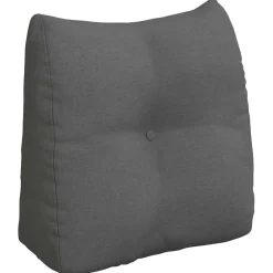 vidaXL Rugkussen Donkergrijs 45 x 24 x 50 cm Stof