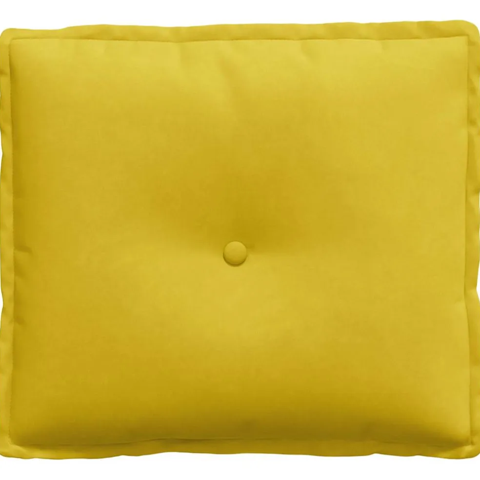 vidaXL Rugkussen Geel 50 x 45 cm Katoen Stof