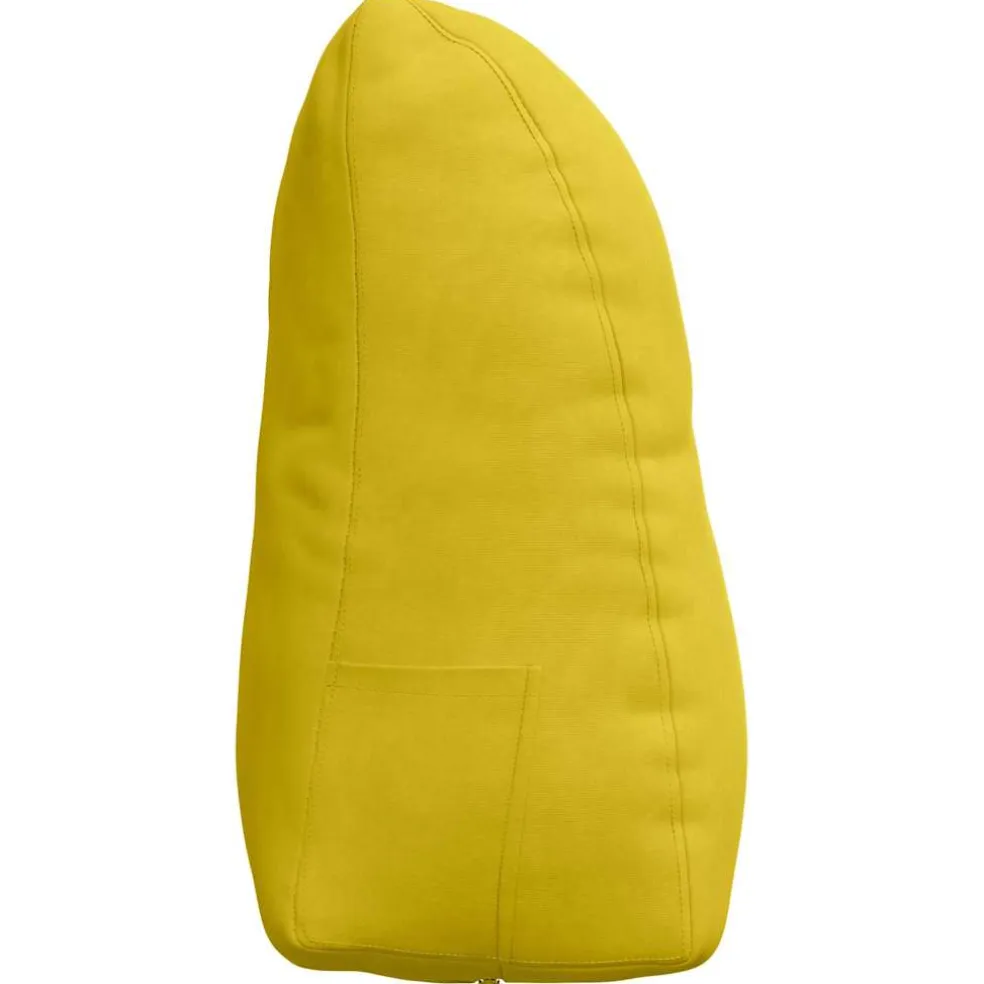 vidaXL Rugkussen Geel 45 x 24 x 50 cm Fluweel