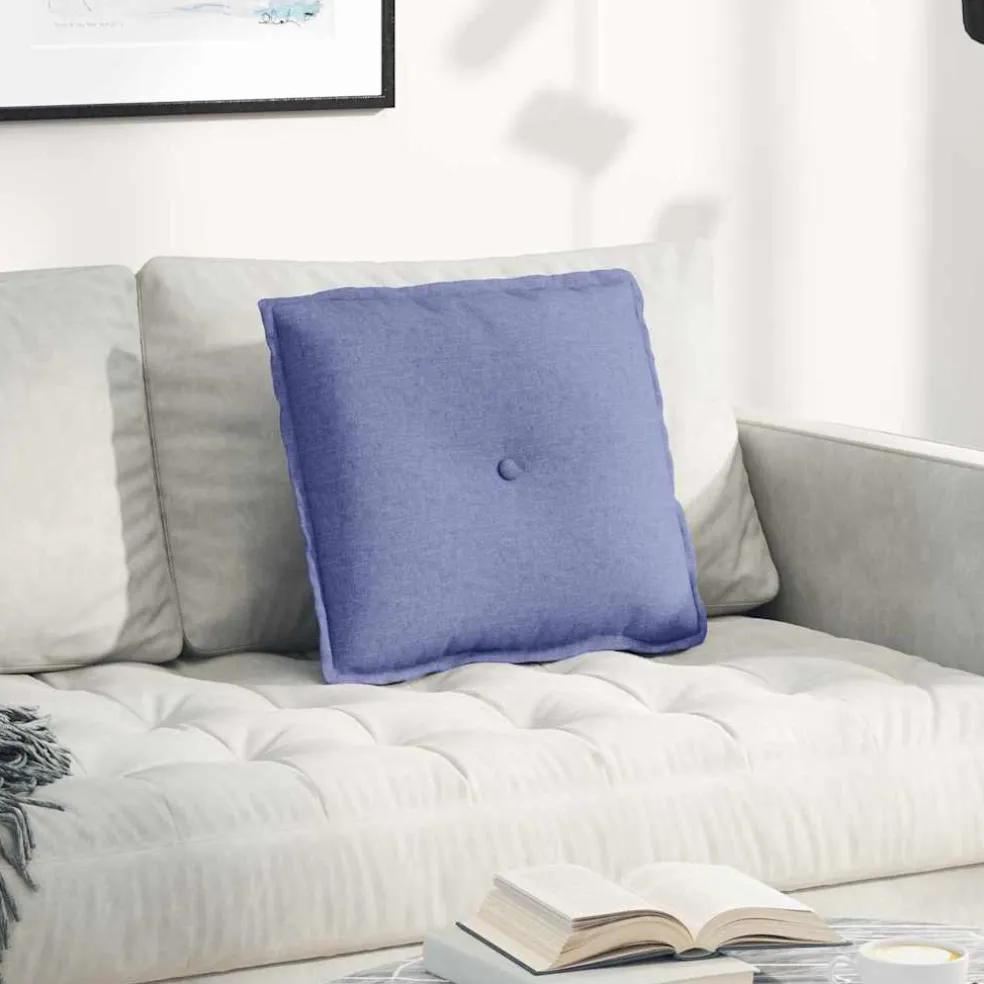 vidaXL Rugkussen Jeans Blauw 50 x 19 x 45 cm Stof