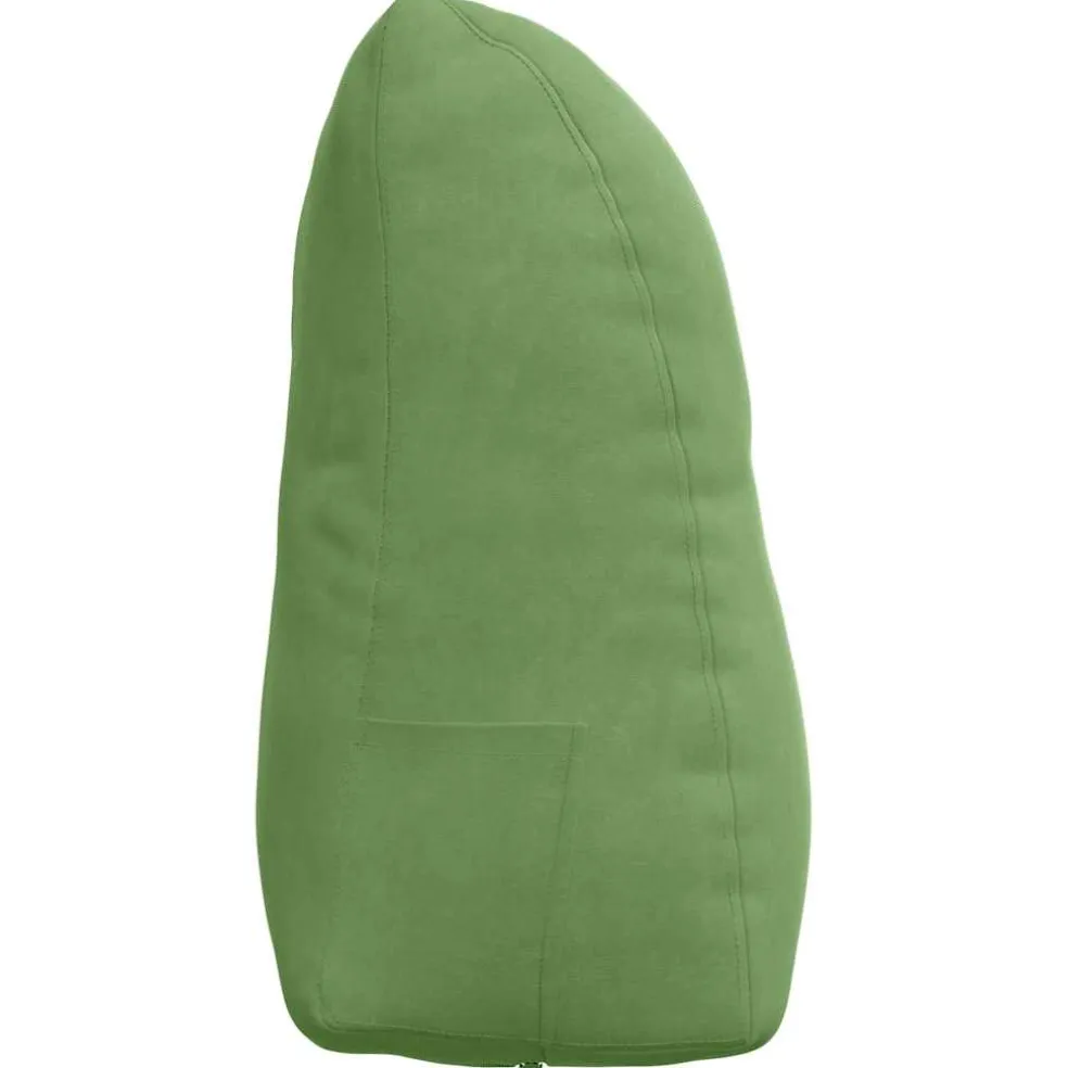 vidaXL Rugkussen Lichtgroen 45 x 24 x 50 cm Fluweel