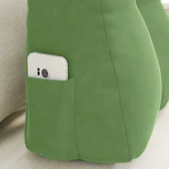 vidaXL Rugkussen Lichtgroen 45 x 24 x 50 cm Fluweel