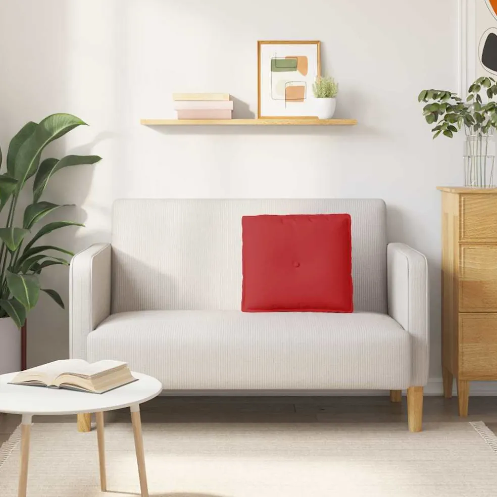 vidaXL Rugkussen Rood 50 x 19 x 45 cm Stof