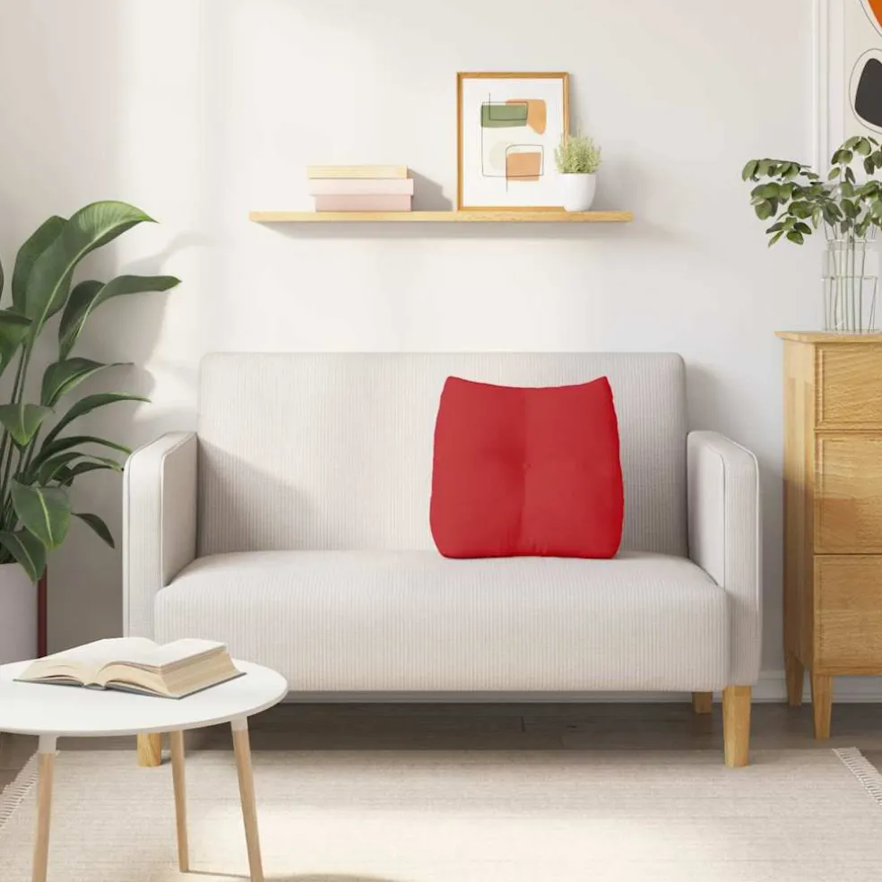 vidaXL Rugkussen Rood 45 x 24 x 50 cm Stof