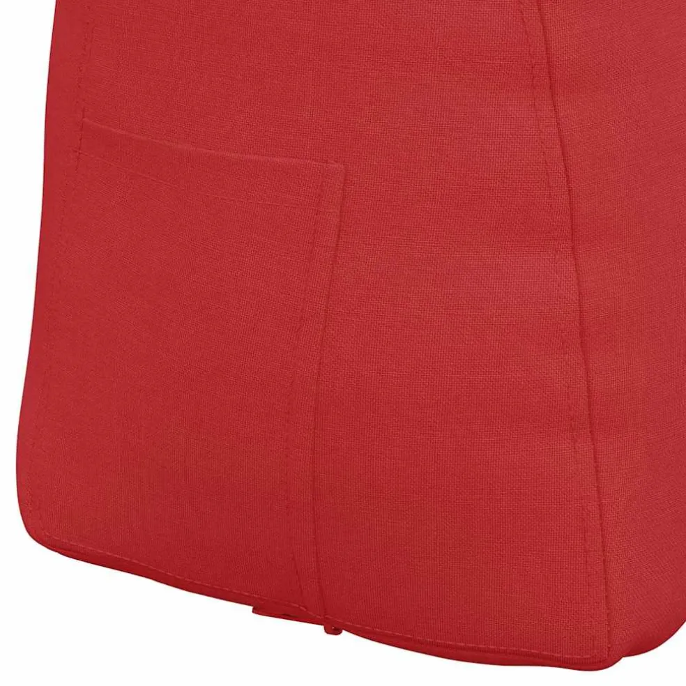 vidaXL Rugkussen Rood 45 x 24 x 50 cm Stof