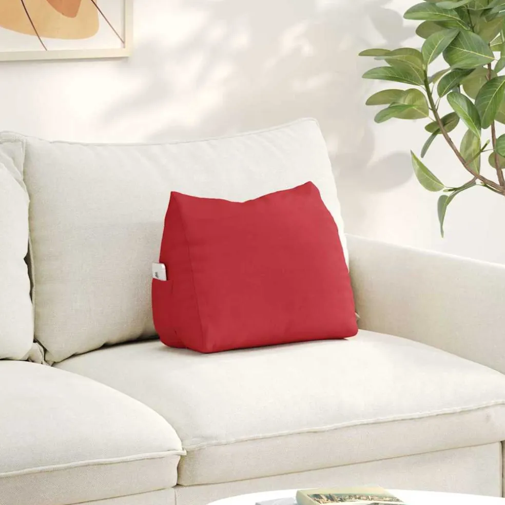 vidaXL Rugkussen Rood 45 x 20 x 35 cm Stof