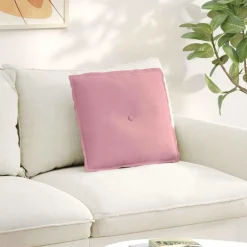 vidaXL Rugkussen Roze 50 x 45 cm Katoen Stof