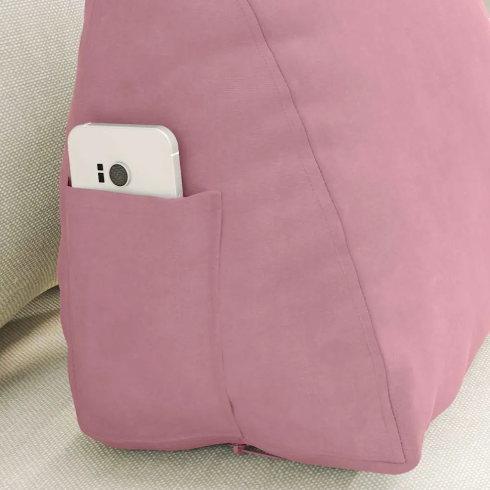 vidaXL Rugkussen Roze 45 x 20 x 35 cm Cordstof