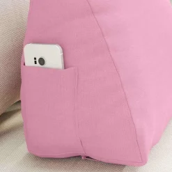 vidaXL Rugkussen Roze 45 x 20 x 35 cm Stof
