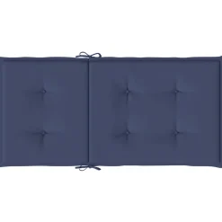 vidaXL Rugkussens 2 st Marineblauw 100 x 50 x 4 cm