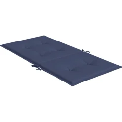 vidaXL Rugkussens 2 st Marineblauw 100 x 50 x 4 cm