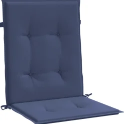 vidaXL Rugkussens 2 st Marineblauw 100 x 50 x 4 cm