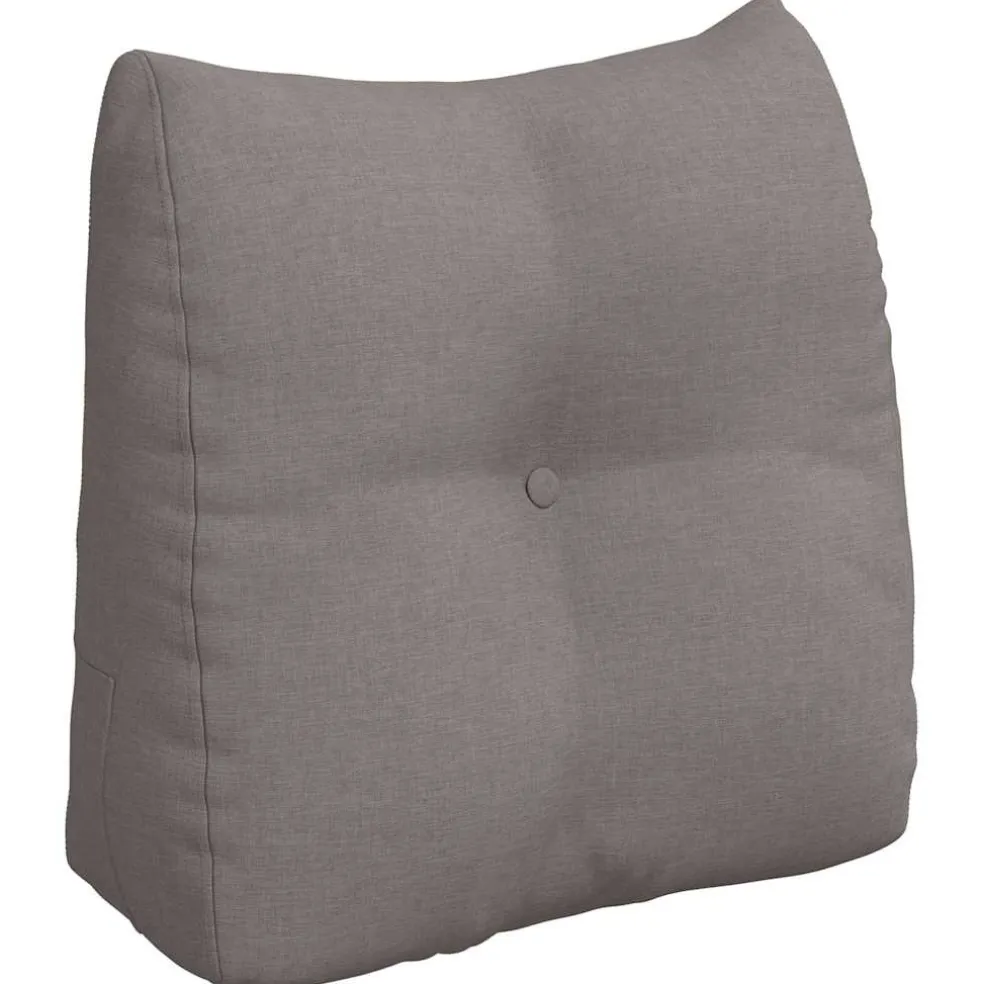 vidaXL Rugkussen Taupe 45 x 24 x 50 cm Stof