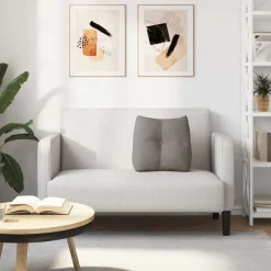 vidaXL Rugkussen Taupe 45 x 24 x 50 cm Stof