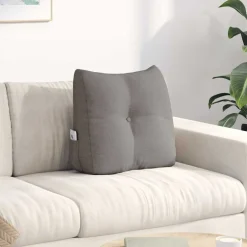 vidaXL Rugkussen Taupe 45 x 24 x 50 cm Stof