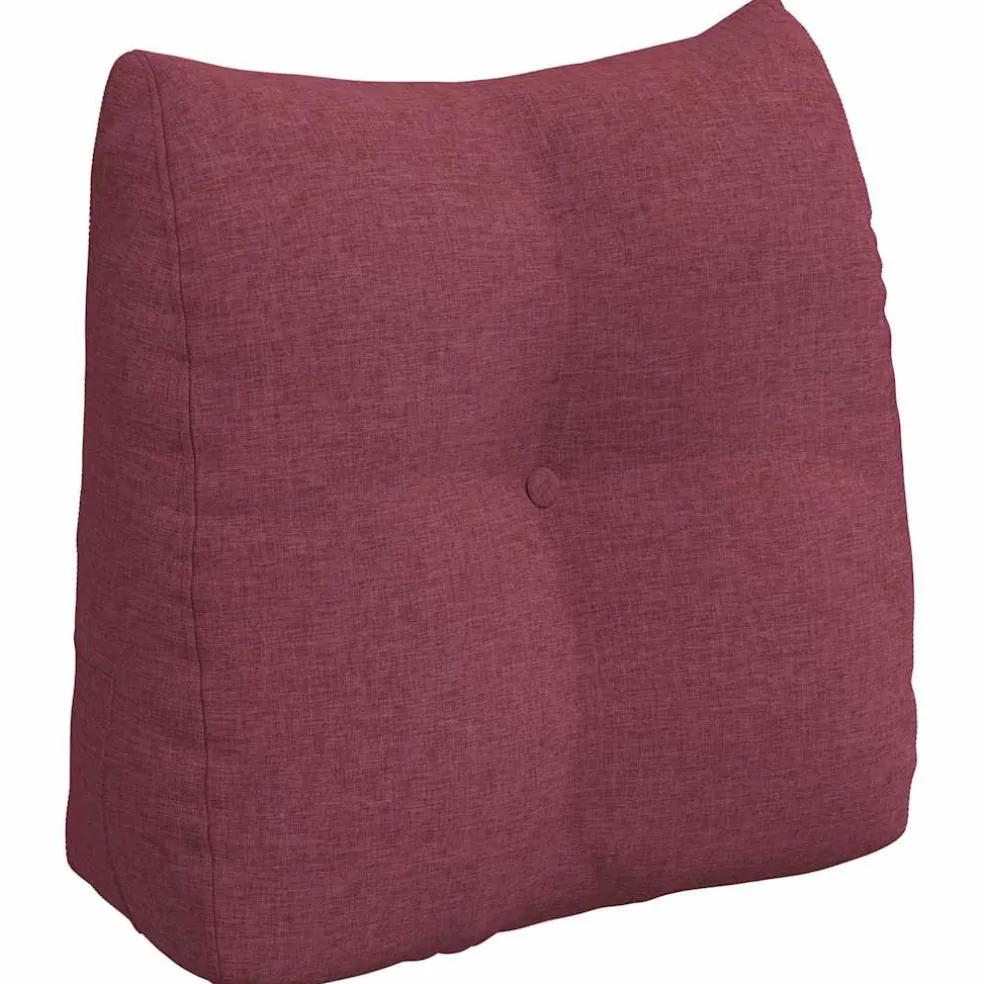 vidaXL Rugkussen Wijnrood 45 x 24 x 50 cm Stof