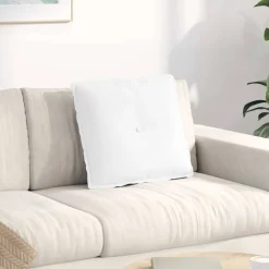 vidaXL Rugkussen Wit 50 x 19 x 45 cm Stof