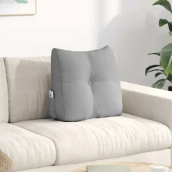 vidaXL Rugkussen Wolkengrijs 45 x 24 x 50 cm Stof