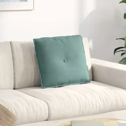 vidaXL Rugkussen Zeegroen 50 x 45 cm Katoen Stof