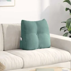 vidaXL Rugkussen Zeegroen 45 x 24 x 50 cm Fluweel