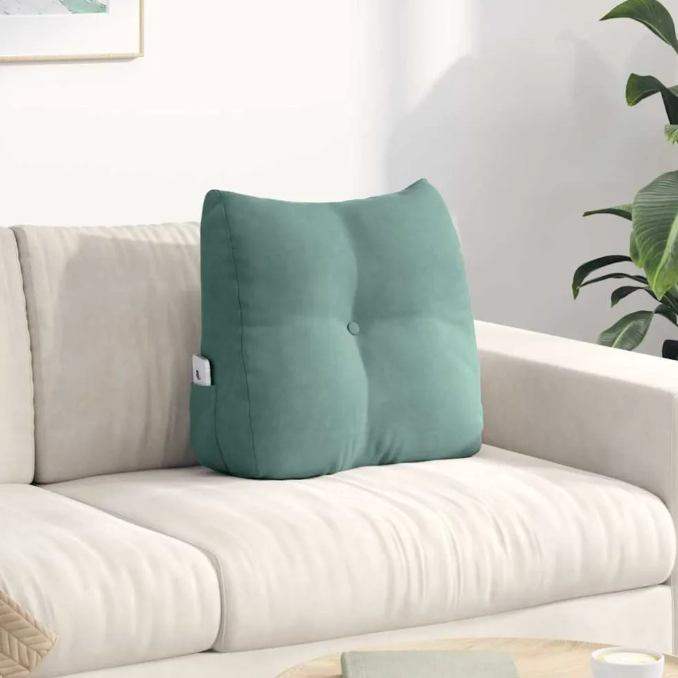 vidaXL Rugkussen Zeegroen 45 x 24 x 50 cm Fluweel