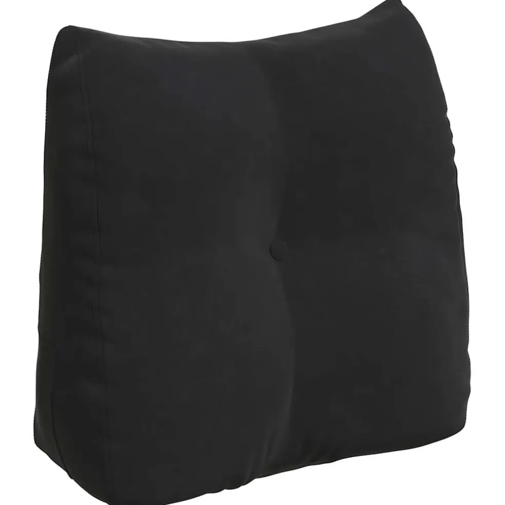 vidaXL Rugkussen Zwart 45 x 24 x 50 cm Fluweel