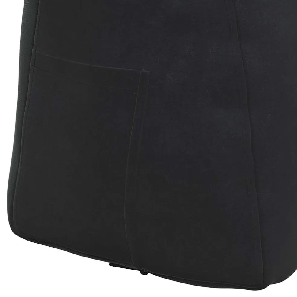 vidaXL Rugkussen Zwart 45 x 24 x 50 cm Fluweel