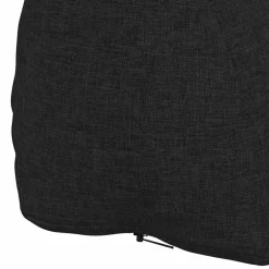 vidaXL Rugkussen Zwart 45 x 20 x 35 cm Stof