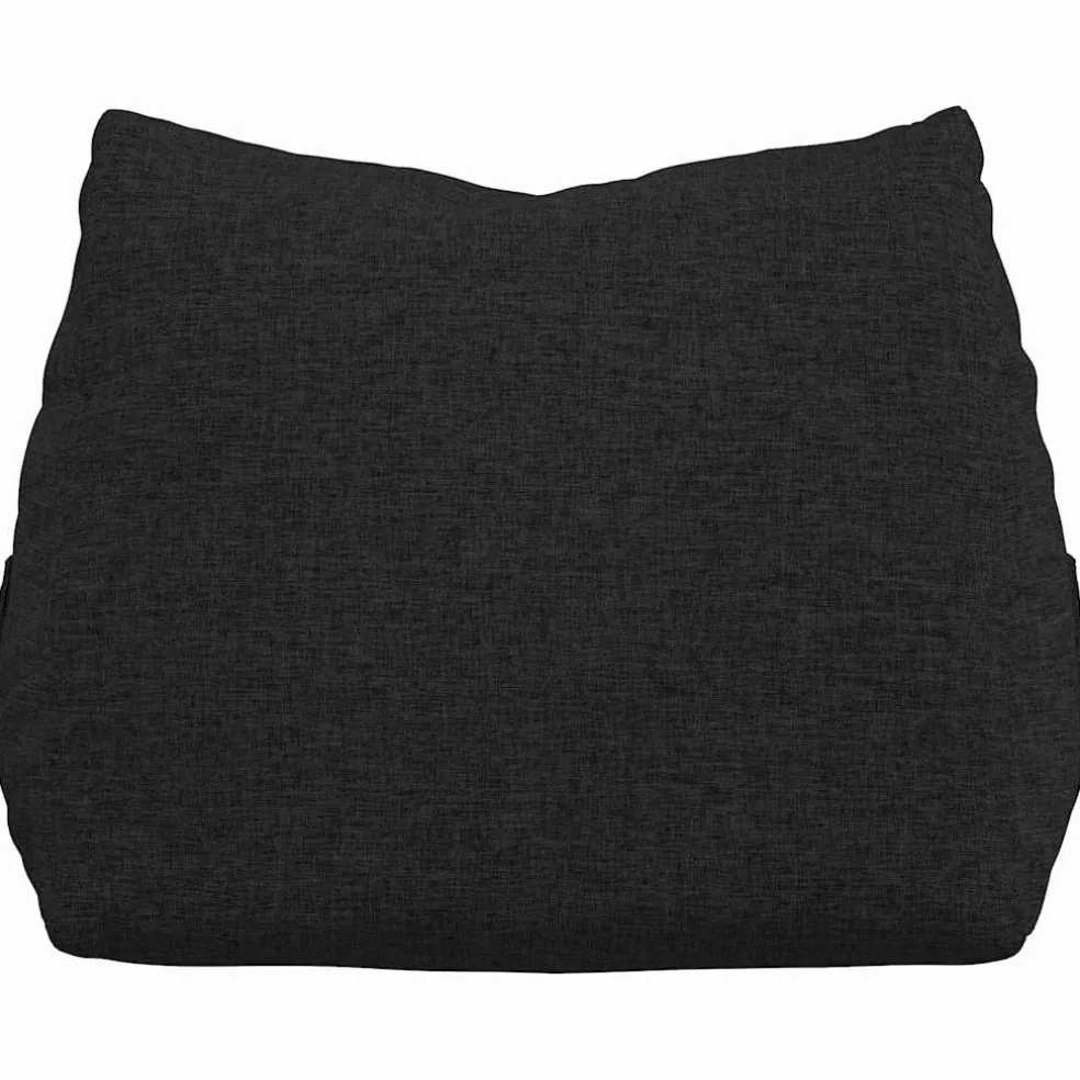 vidaXL Rugkussen Zwart 45 x 20 x 35 cm Stof