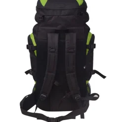vidaXL Rugzak hiking XXL 75 L zwart en groen