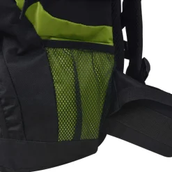 vidaXL Rugzak hiking XXL 75 L zwart en groen
