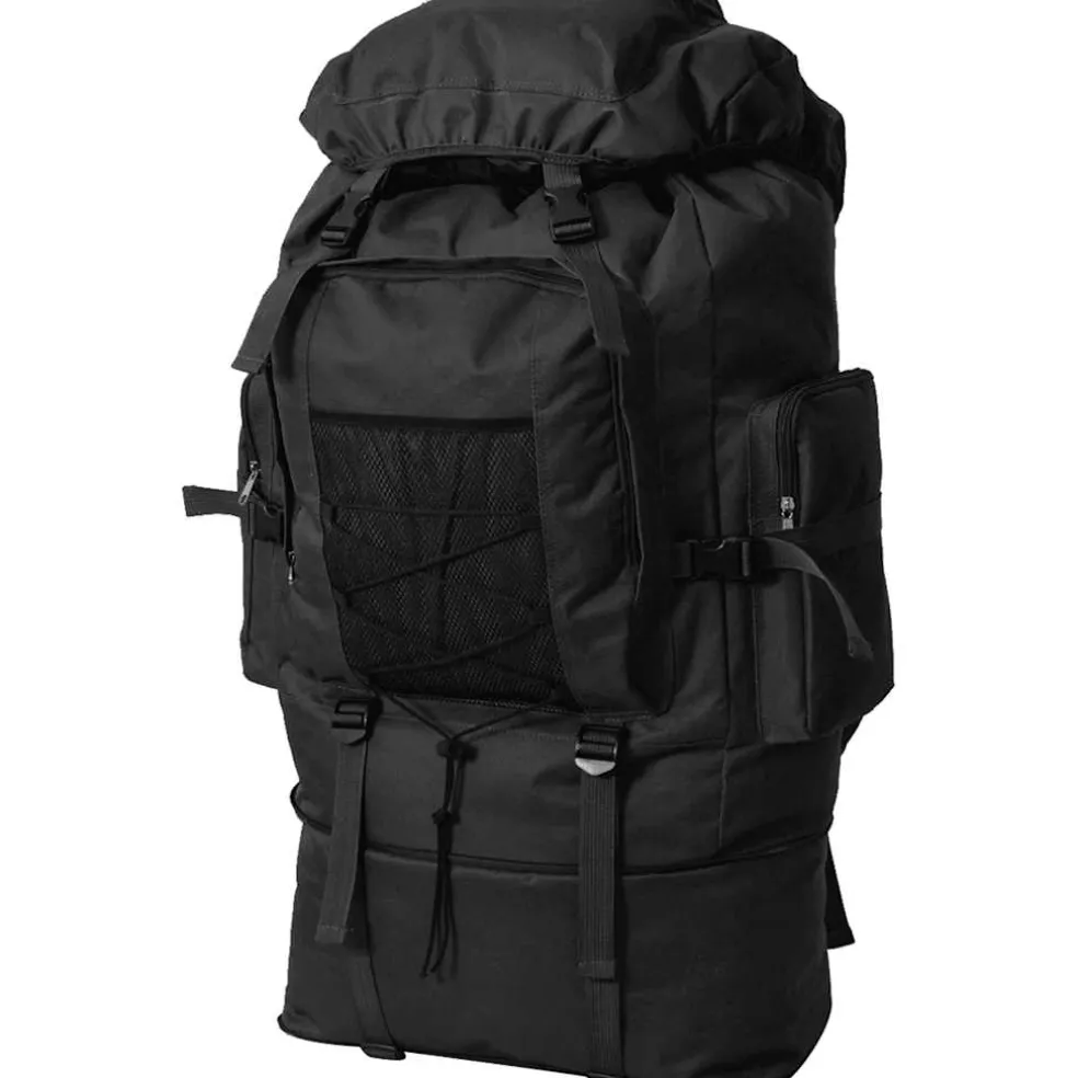 vidaXL Rugzak legerstijl XXL 100 L zwart