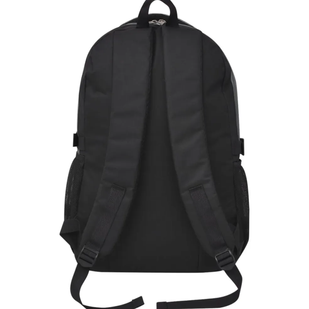 vidaXL Rugzak voor school 40 L zwart en grijs
