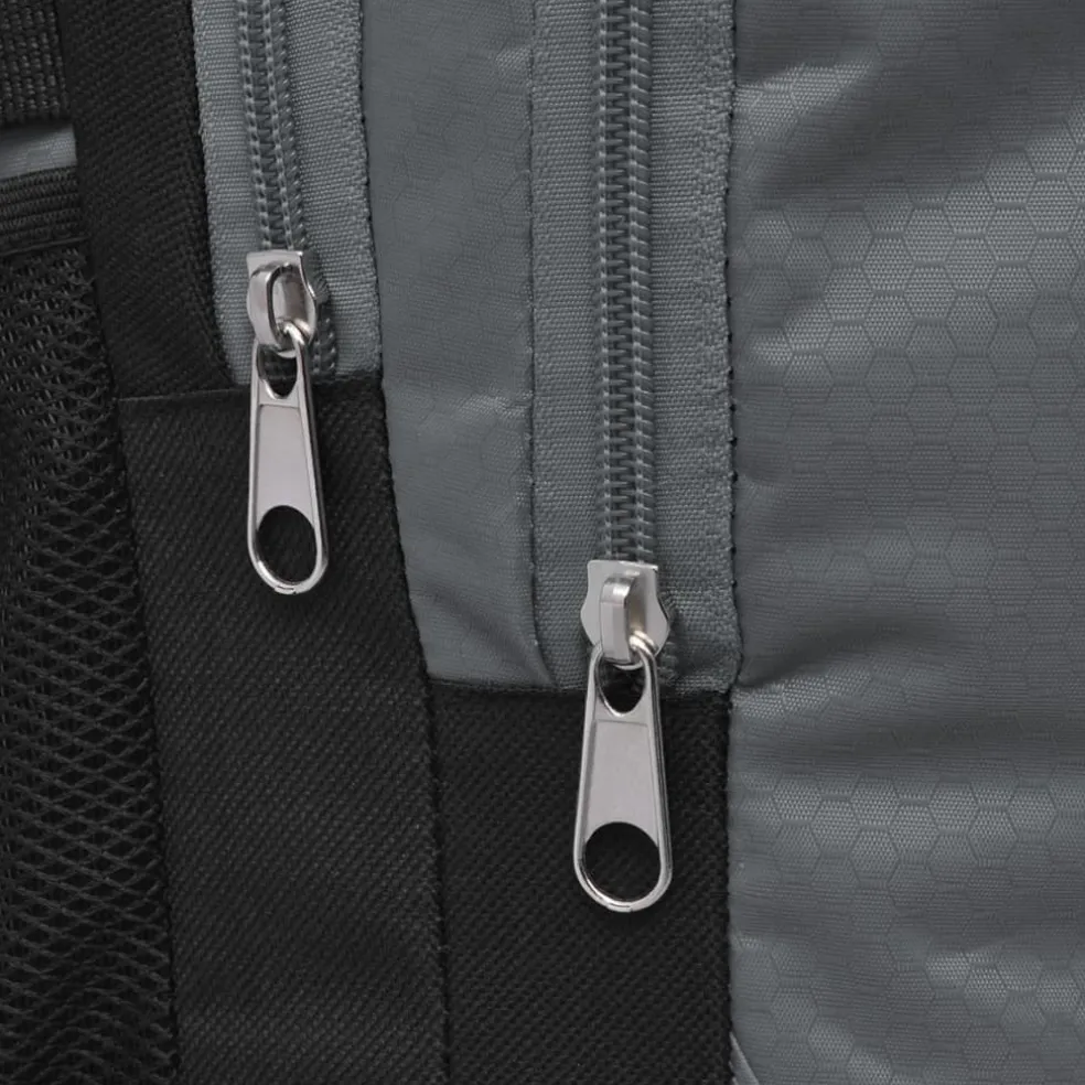 vidaXL Rugzak voor school 40 L zwart en grijs