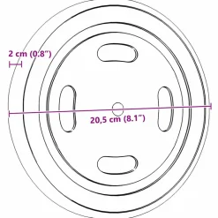 vidaXL Ruimtewielen 2 st Bruin 20,5 x 20,5 x 2 cm Massief Acaciahout