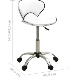 vidaXL Salonkruk kunstleer wit